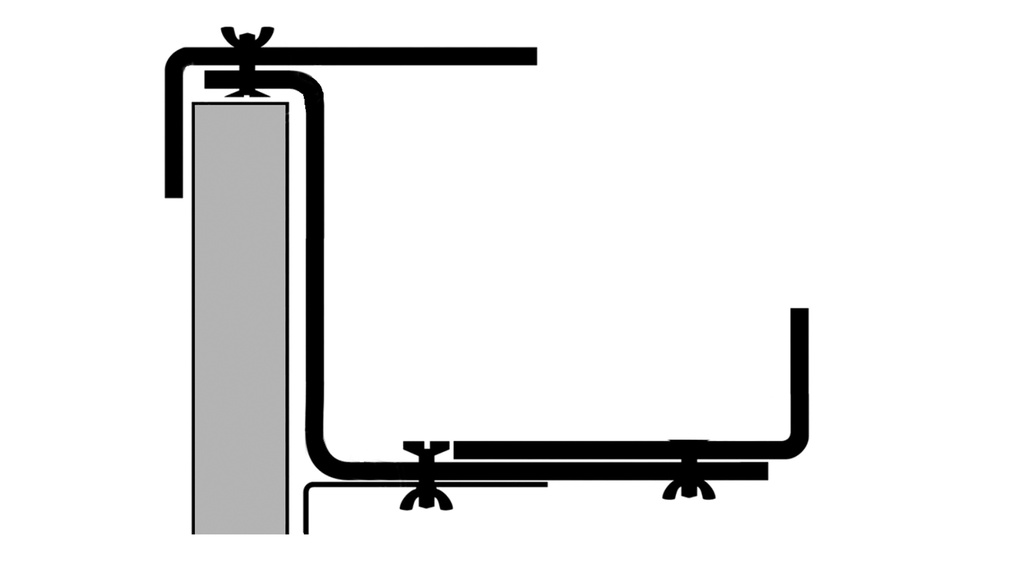 Blumenkastenhalter mit Abstützwinkel weiss