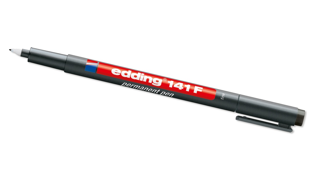 Stylo-feutre «EDDING 141 F», noir, largeur du trait env. 0.6 mm