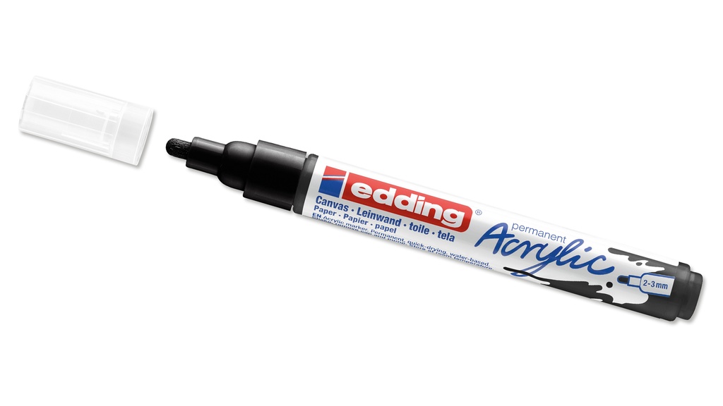 Acrylmarker «EDDING 5100», schwarz, Strichstärke 2-3 mm