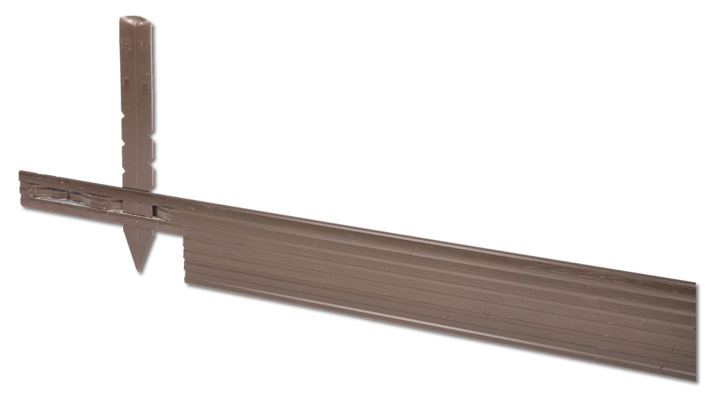 Bordure aluminium brune, hauteur 10.2 cm, épaisseur 3.2 mm