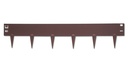 Bordure en acier broches fixes, brune, 1.6 mm x 10 cm, longueur 100 cm