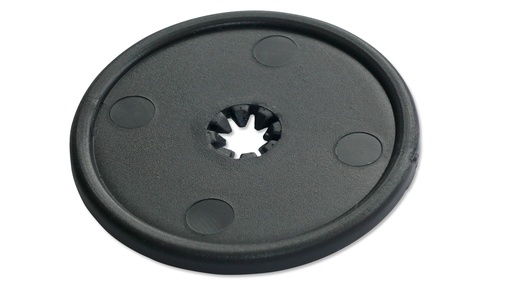 Plaque en plastique seule, noir, ø 6 cm