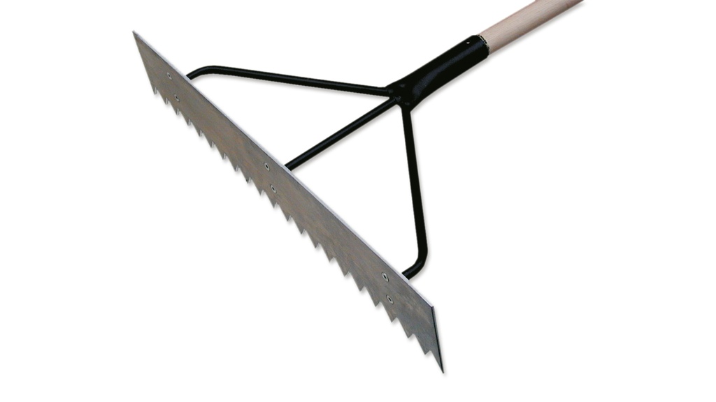 Rablet à goudron denté, largeur 80 cm, avec manche 170 cm