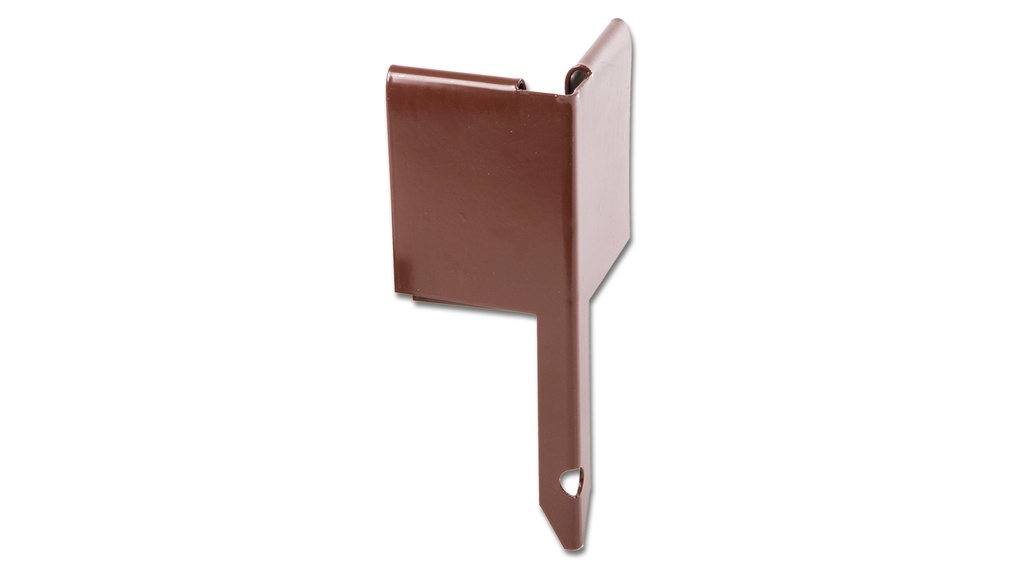 Coin 90° acier brun peinte par poudrage