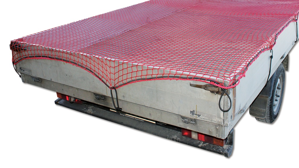 Filet de recouvrement rouge, sans noeud, 150 x 270 cm
