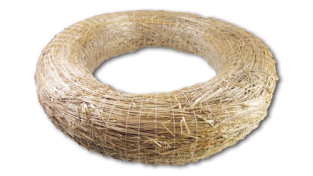 Couronne de paille Ø 60 x 10 cm, carton de 5 pièces