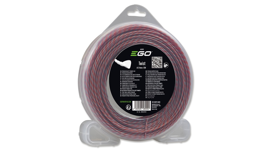 EGO Nylonfaden passend zu Rasentrimmer, 2.4 mm x 75 m