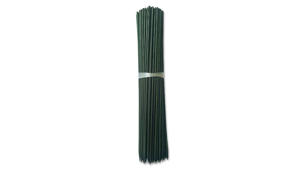 Bambou refendu couleur vert, 60 cm, ø 5 mm, botte de 100 pièces
