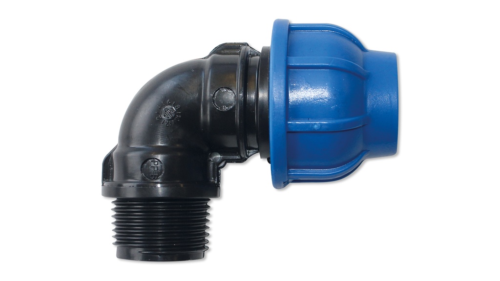 Klemmverschraubung 90° mit AG 20 mm x ¾"