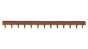 Randbegrenzung Stahl feste Zacken, rostig, 2.5 mm x 10 cm, 225 cm lang