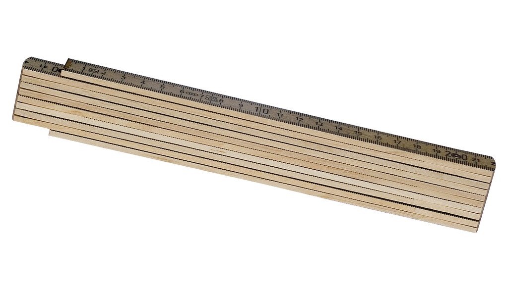 Holzgliedermeter Buchenholz, 10 Glieder, 2 m lang