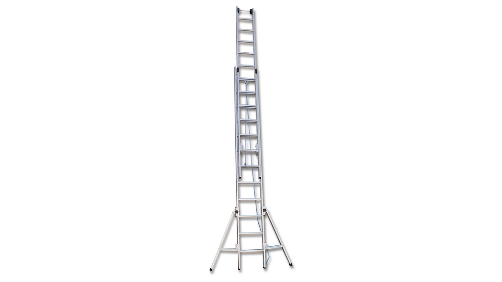 Seilzugleiter aus Aluminium, 2 x 16 Sprossen, 8.63 m