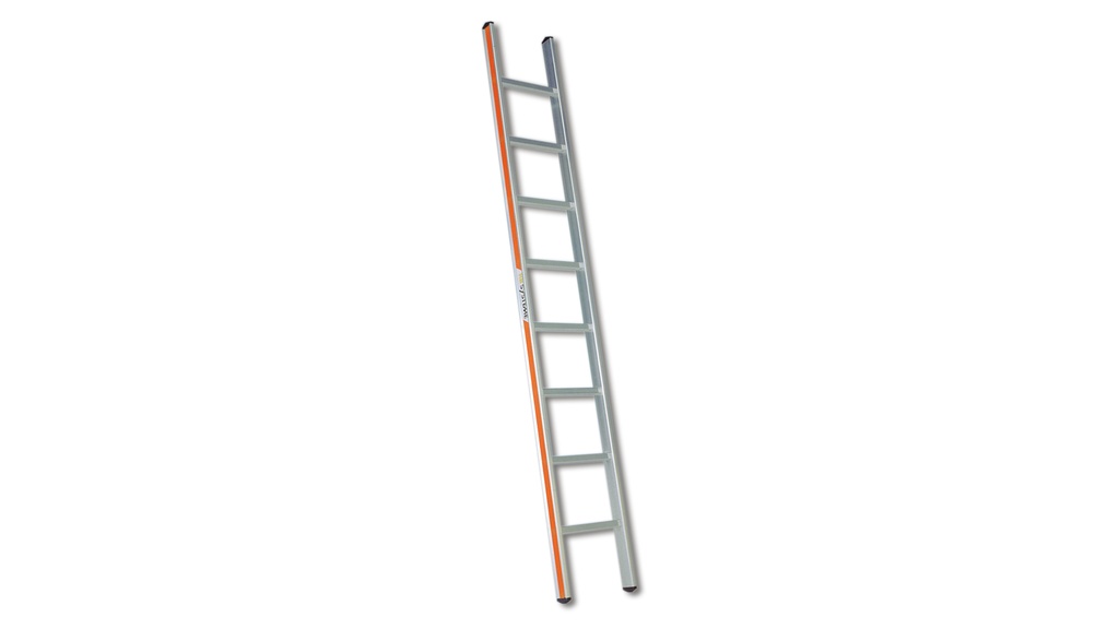 Anlegeleiter aus Aluminium, 10 Sprossen, 2.99 m lang