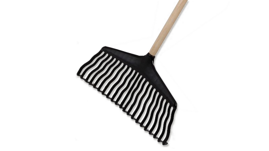 Laubbesen aus Kunststoff schwarz, 36 cm breit