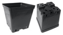 Conteneurs rectangulaires noirs 18 x 18 x 18 cm, 108 pièces