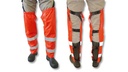 Jambière couleur orange brillant avec bandes réfléchissantes