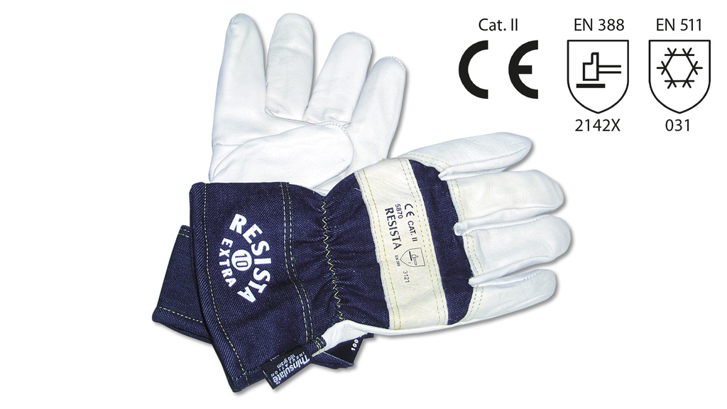 Gant de travail d’hiver, cuir fleur de boeuf, taille 9