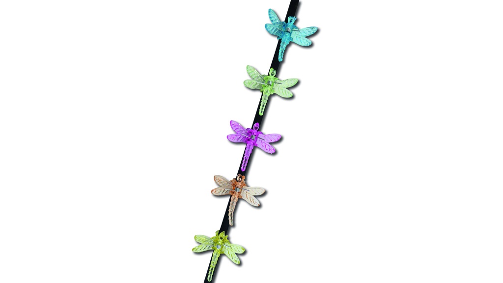 Clip orchidée libellule couleur jaune