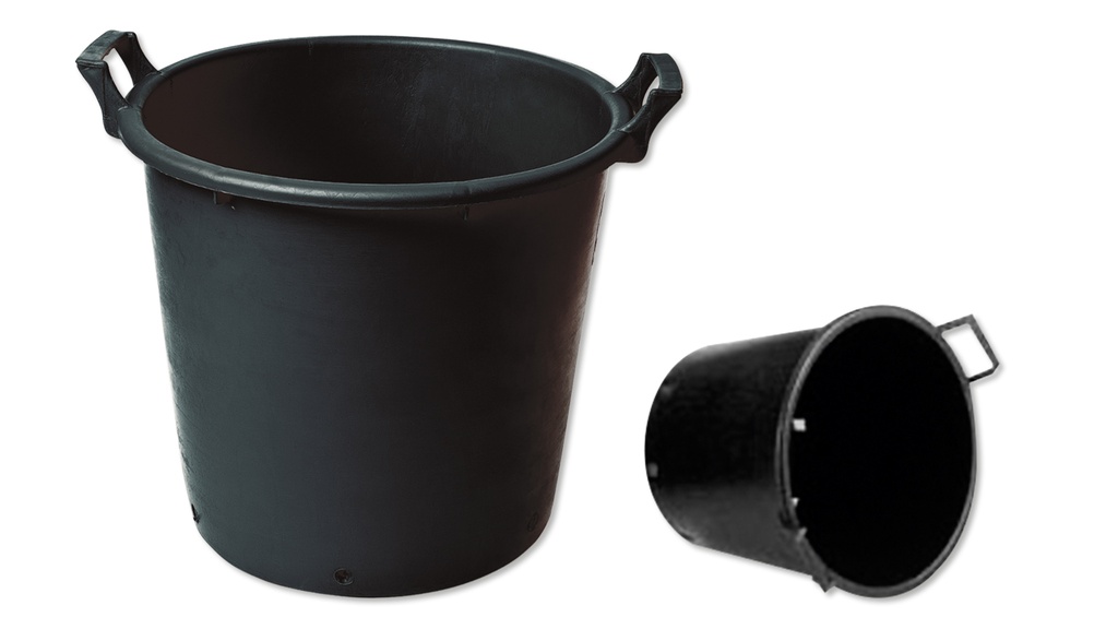 Conteneur pépinière noir 35 lt, avec poignées