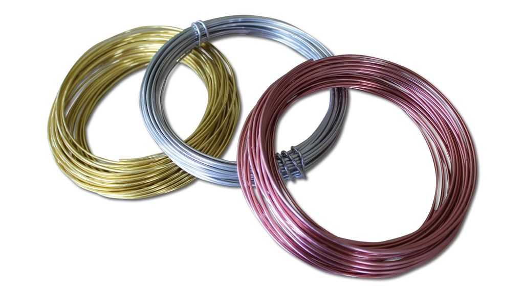 Fil de décoration aluminium argenté, 100 g, 2.0 mm