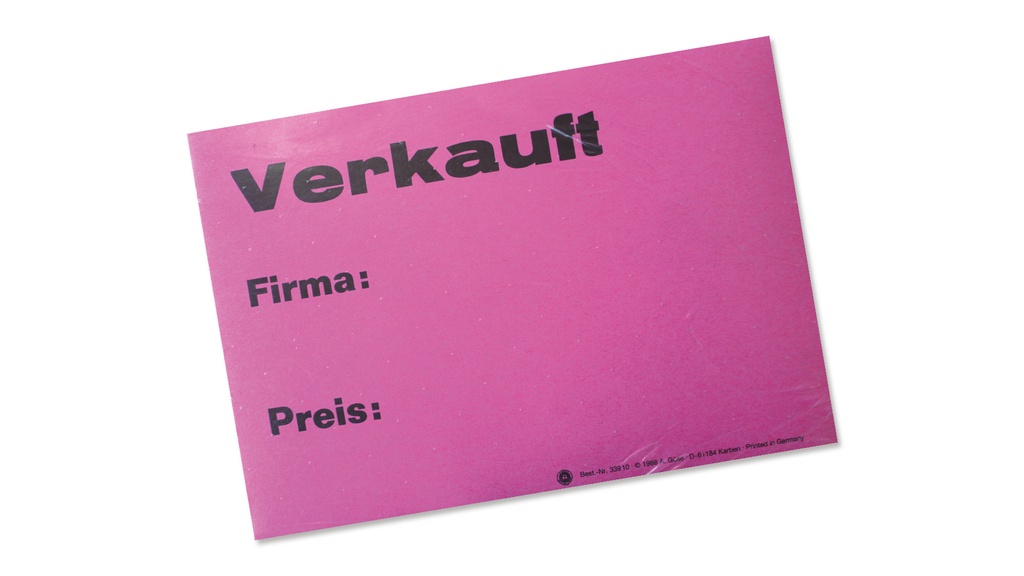 "Verkauft" -Block A6