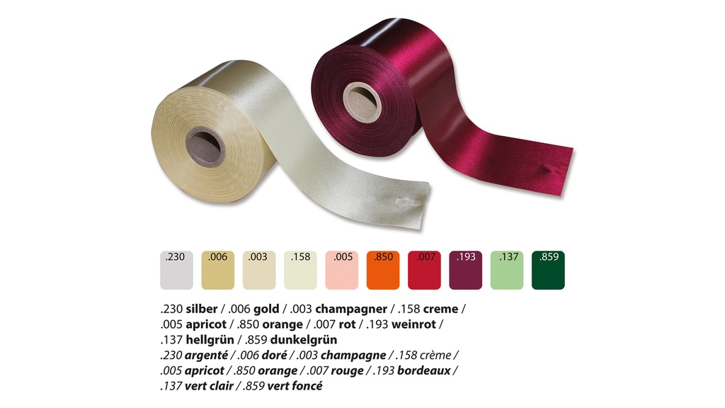 Schmuckband apricot, 70 mm breit, 50 m