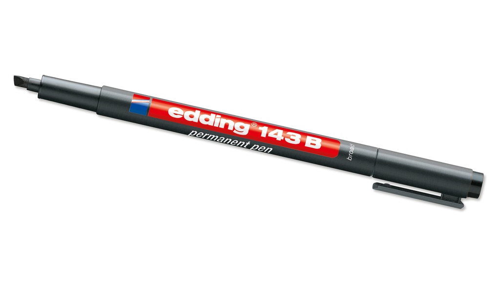 Wetterstift «EDDING 143 B», schwarz, Strichstärke ca. 1-3 mm, mit Keilspitze