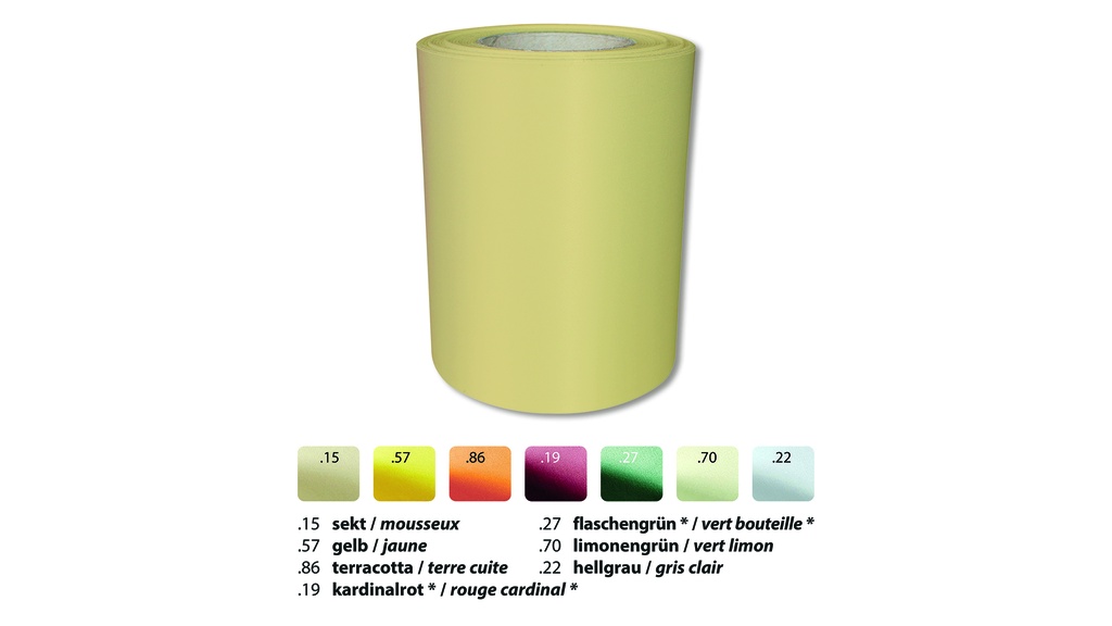 Kranzband limonengrün, 125 mm breit, 25 m