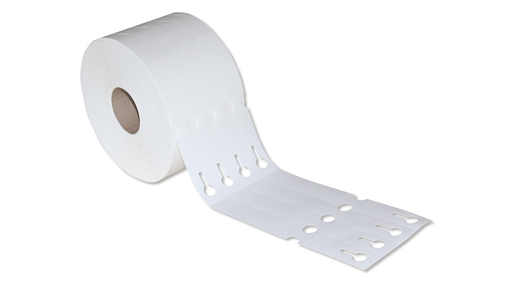 TT-Schlaufenetiketten weiss 4-bahnig 220 x 25 mm, 2'000 Stück