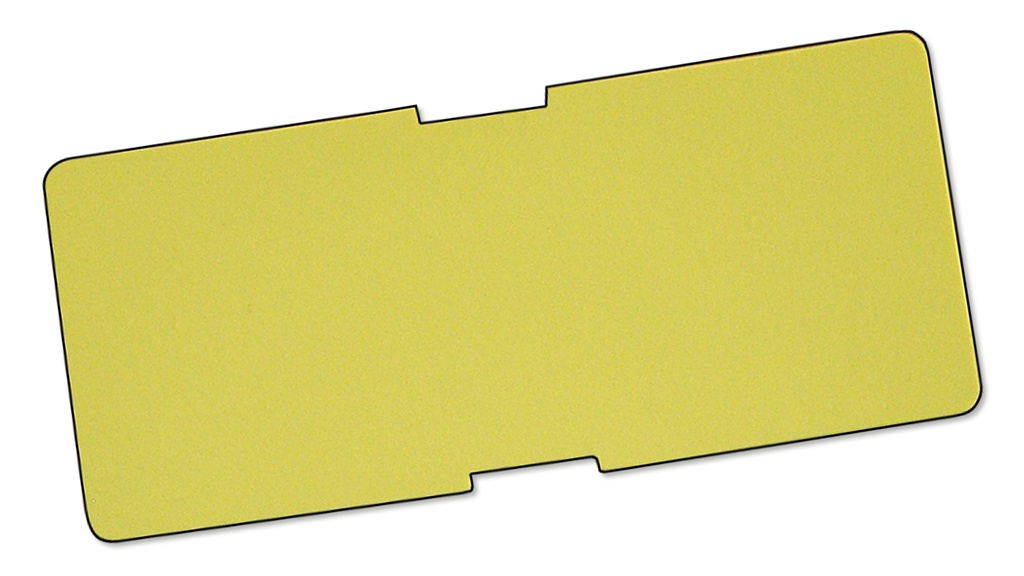 Schildblätter gelb 10 x 4.3 cm, Bund à 100 Stück