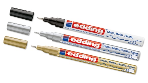 Lackmarker «EDDING 780», schwarz, Strichstärke ca. 0.8 mm