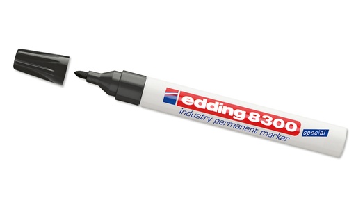 Permanentmarker «EDDING 8300», schwarz, Strichstärke ca. 1.5-3 mm