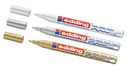 [424.260.3] Lackmarker «EDDING 751», silber, Strichstärke ca. 1-2 mm