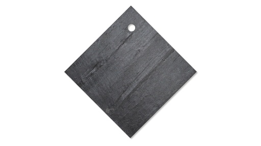 Schiefertafel rautenförmig mit Loch 7 mm Ø, 95 x 95 mm