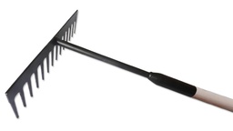 [204.680.38] Râteau à goudron, 14 dents droites, largeur 38 cm, manche 170 cm