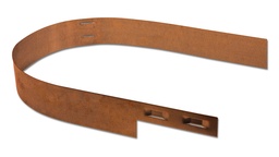 [138.065] Bordure acier Cor-Ten non revêtue rouillée, hauteur 10.2 cm, épaisseur 5 mm