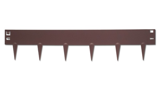 Randbegrenzung Stahl feste Zacken, braun, 1.6 mm x 10 cm, 100 cm lang