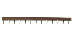 [138.480] Bordure en acier broches fixes, brune, 2.5 mm x 10 cm, longueur 225 cm