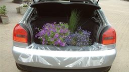 [452.020.L] Kofferraum-Schutzfolie transparent 100x150 cm