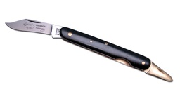 [200.443] Okuliermesser schwarz, mit klappbarem Messinglöser, 10 cm lang