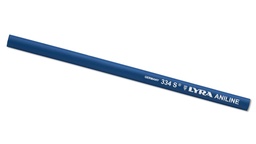 [212.020] Crayon de charpentier LYRA, verni bleu, ovale, longueur 24 cm