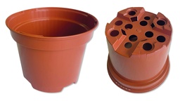 [230.060] Pots en plastique rouge brique ø 12 cm, carton de 560 pièces