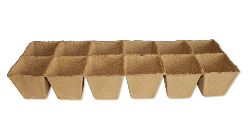 FERTIL-POT 8 x 8 cm viereckig, Strip à 12 Töpfe (2x6)