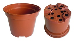 [230.050] Pots en plastique rouge brique ø 11 cm, carton de 828 pièces