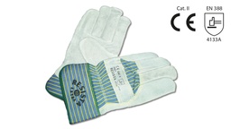 [282.000.10] Gants de travail en cuir croûte de boeuf, taille 10
