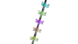 [203.535.1] Clip orchidée libellule couleur jaune