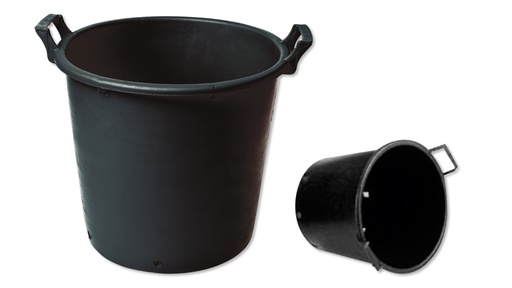 Container schwarz 35 lt, mit seitlichen Griffen
