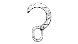[233.770.1] Haken weiss für Rohre 7.0 cm ø