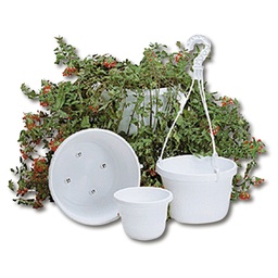 [233.420.1] Suspensions pour plantes PRINCESS blanc, 20 cm ø