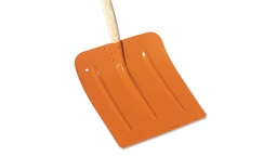 [290.520] Schneeschaufel orange aus Leichtmetall mit Stiel, 41 cm breit